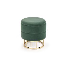 Pouf MINTY vert foncé / doré (1p=1pcs), Halmar