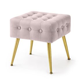 POUF QUADRA ROSE POUDRÉE