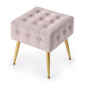 POUF QUADRA ROSE POUDRÉE