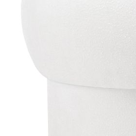 Pouf rembourré Bloop, rond, blanc