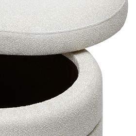 Pouf rembourré Layer avec espace de rangement, beige