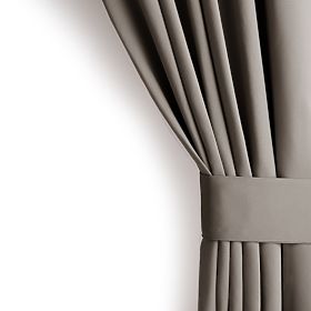 Rideau RESTILO BLACKOUT couleur beige, embrasse, style classique, bande, matériau blackout 140x