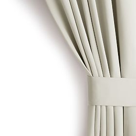 Rideau RESTILO BLACKOUT couleur crème, style classique, œillets argentés, matériau bl