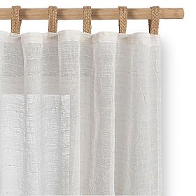 Rideau RESTILO DRIMAR couleur beige style moderne matériau lin, microfibre 140x250