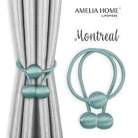 Rideaux - accessoires MONTREAL couleur turquoise ameliahome