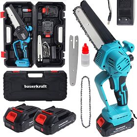 Scie à chaîne sans fil mini scie à main moteur sans balais 21V + mallette