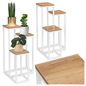 Support de fleurs scandinave Munir blanc craft