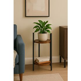 Support de fleurs sur pied à 2 niveaux décoration loft ModernHome, MODERNHOME