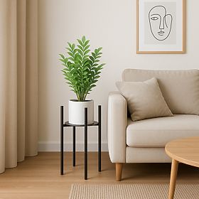 Support de plante loft Torre 60 cm noir