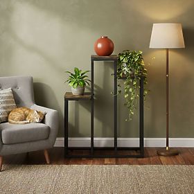 Support de plantes debout avec 3 étagères décoratives loft ModernHome