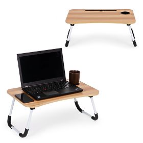 Support pour ordinateur portable table de lit 60x40cm - Bois, MODERNHOME