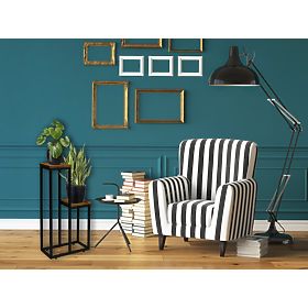 Support pour plantes noir Hazel Rustic chêne antique