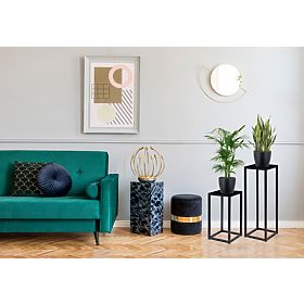 Support pour plantes Piatto loft 60 cm noir