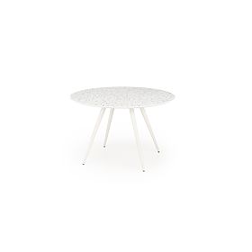 Table ARAMIS, plateau - terrazzo, pieds - blanc (2p=1pc)