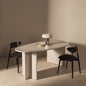 Table avec plateau irrégulier Zeva 200 cm, couleur cachemire