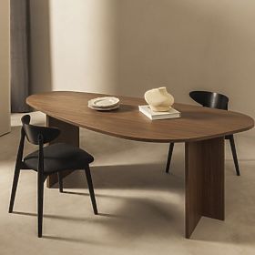 Table avec plateau irrégulier Zeva 200 cm, Noyer lincoln