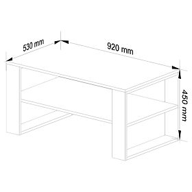 TABLE BASSE ALEX CHÊNE SONOMA / NOIR