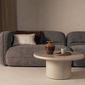 Table basse Arce 80 cm, beige foncé, mat
