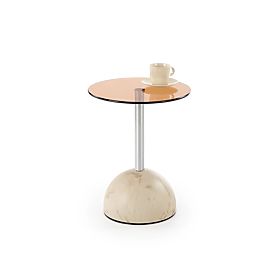 Table basse ARIANA, marbre beige / marron (2p=1ks), Halmar