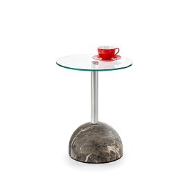 Table basse ARIANA, marbre gris / transparent (2p=1ks), Halmar