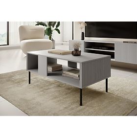 Table basse ASENSIO LAW-1 gris clair, pieds : noirs (1p=1pc)