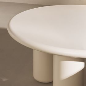 Table basse Blair 60 cm, crème, mat