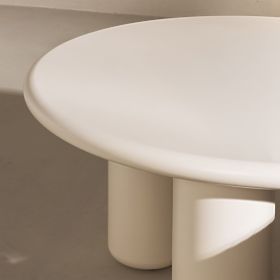 Table basse Blair 60 cm, crème, mat