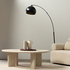 Table basse Cameron 130 cm, travertin