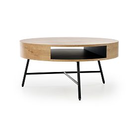 Table basse Camila - noir / chêne doré, Halmar