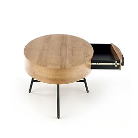 Table basse Carolina - noir / chêne doré