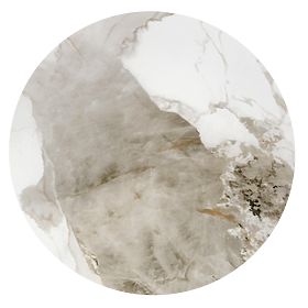 Table basse CECILIA_S marbre blanc / gris / doré (2p=1ks), Halmar