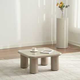 Table basse Cherry 70 cm, beige foncé, brillant