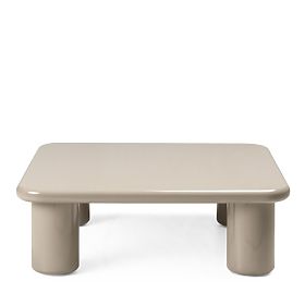 Table basse Cherry 90 cm, beige foncé, brillant