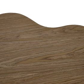 Table basse Cosmo 90 cm, noyer, forme arrondie