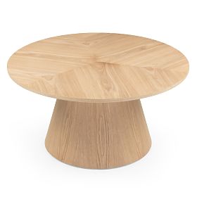 Table basse Dalarna, 90 cm, ronde, placage chêne naturel, lectus