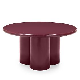 Table basse Everett 80 cm, bordeaux, brillant, lectus