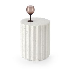 Table basse FARA composite - oxyde de magnésium, blanc (1p=1pcs), Halmar