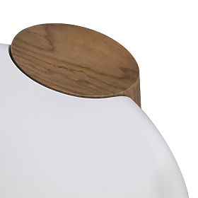 Table basse Floe 125 cm, blanc/noyer