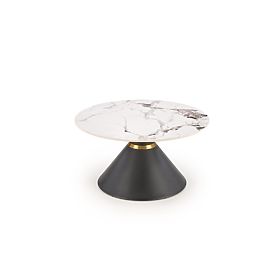 Table basse GORETTI marbre blanc / noir (2p=1ks), Halmar