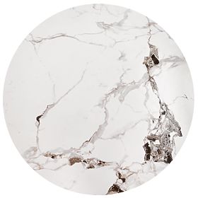 Table basse GORETTI marbre blanc / noir (2p=1ks), Halmar