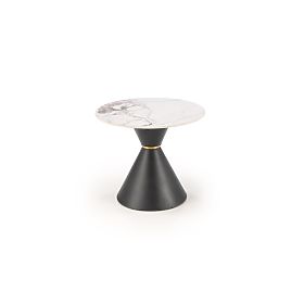 Table basse GORETTI_S marbre blanc / noir (2p=1ks)