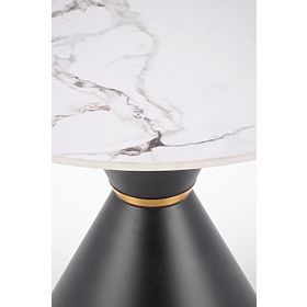 Table basse GORETTI_S marbre blanc / noir (2p=1ks)