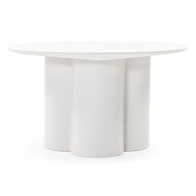 Table basse Lazaro 80 cm, ronde, gris-beige