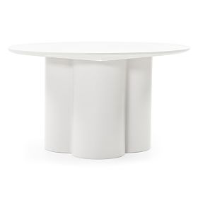 Table basse Lazaro 80 cm, ronde, gris-beige, lectus