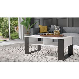 Table basse Modern 2P BLANC NOIR