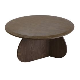 Table basse Noku 80 cm, noyer foncé