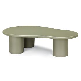 Table basse Sucre olive, mat, formes arrondies, lectus