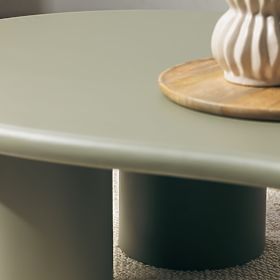 Table basse Sucre olive, mat, formes arrondies, lectus