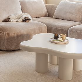 Table basse Vercelli 100 cm, blanc, lectus