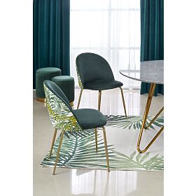 Table BONELLO, plateau - marbre gris, pieds - dorés (2p=1ks)